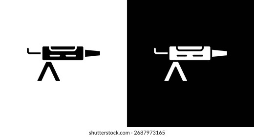 Sealants gun icon, Vector graphics in filled style