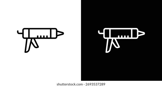 Gráficos de Vector de iconos de pistola selladores en trazos