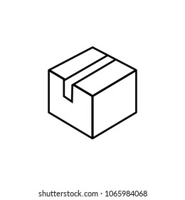 sealed box icon. Element of simple icon for websites, web design, mobile app, info graphics. Thin line icon for website design and development, app development on white background