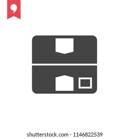 Sealed box vector icon