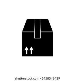 Sealed Cardboard Box flat vector icon. Simple solid symbol isolated on white background. Sealed Cardboard Box sign design template for web and mobile UI element