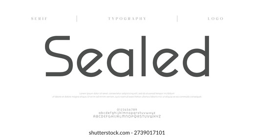 Sealed, Creative digital sport Modern Future Alphabet Font. Typography urban style fonts for technology, digital, movie logo design regular and italic. vector illustration
