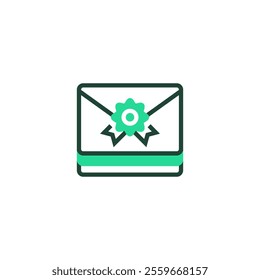 Sealed Document Icon. linear style sign for mobile concept and web design. Outline vector icon. Symbol, logo illustration. Vector