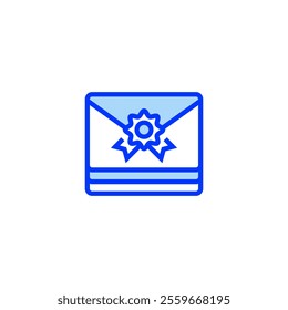 Sealed Document Icon. linear style sign for mobile concept and web design. Outline vector icon. Symbol, logo illustration. Vector