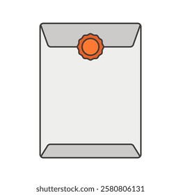 Sealed Envelope, A business envelope with a seal, representing official documents, contracts, or important correspondence.