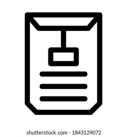 sealed envelope icon or logo isolated sign symbol vector illustration - high quality black style vector icons
