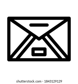 sealed envelope icon or logo isolated sign symbol vector illustration - high quality black style vector icons
