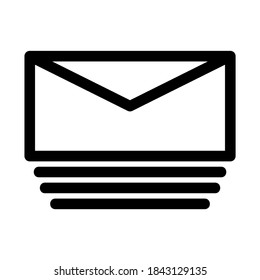 sealed envelope icon or logo isolated sign symbol vector illustration - high quality black style vector icons
