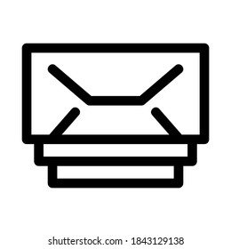 sealed envelope icon or logo isolated sign symbol vector illustration - high quality black style vector icons
