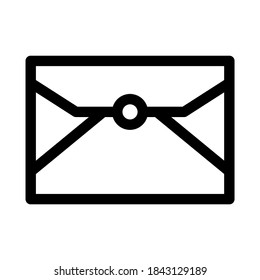 sealed envelope icon or logo isolated sign symbol vector illustration - high quality black style vector icons

