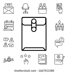 Sealed folder with documents icon. Detailed set of interview icons. Premium quality graphic design. One of the collection icons for websites, web design, mobile app