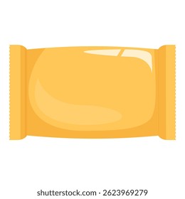 Sealed golden sachet packaging preserving product quality, ideal for food, cosmetics, or pharmaceuticals