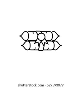 Sealed manuscript. Vector icon illustration for web, mobile and infographics
