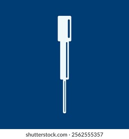 Sealed Needle Blue and White Vector. Symbol. Icon
