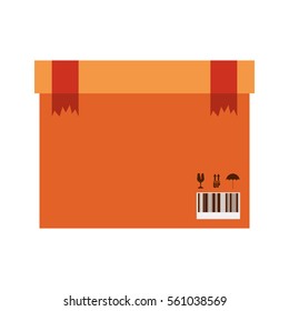 sealed packaging tape in carton with box cover