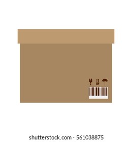 sealed packaging tape in carton with box cover