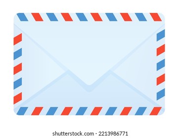 Briefumschlag - modernes, flaches Design Einzelbild im Einzelbild. Schöne, detaillierte Abbildung der Whitepaper-Nachricht. Geschäftskorrespondenz, offizielles Dokument, Idee der schriftlichen Kommunikation