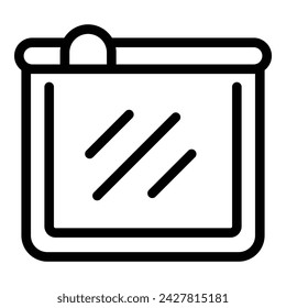 Sealed pouch icon outline vector. Hermetic plastic bag. Airtight packaging packet