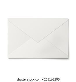 Sealed White Envelope Isolated On White Background