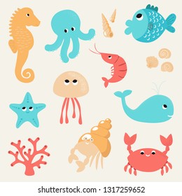 Sealife icon Vector illustration