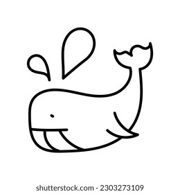Sealife icon vector stock illustration.