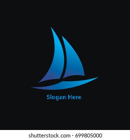 sealing boat logo concept vector