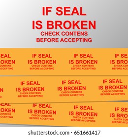 Sealing Security Tape on Logistic Delivery Packing Protect Track