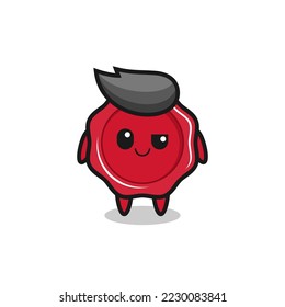 sealing wax cartoon with an arrogant expression , cute style design for t shirt, sticker, logo element