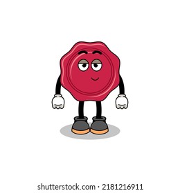 sealing wax cartoon couple with shy pose , character design