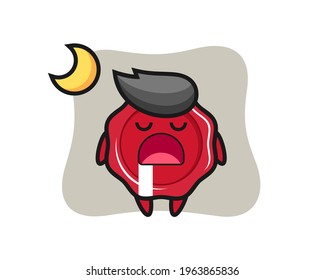 Sealing wax character illustration sleeping at night, cute style design for t shirt, sticker, logo element