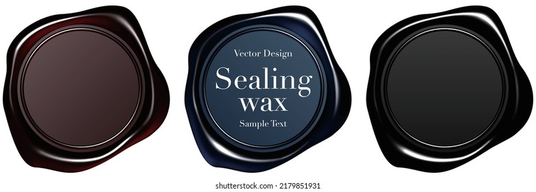 Sealing wax emblem vector illustration