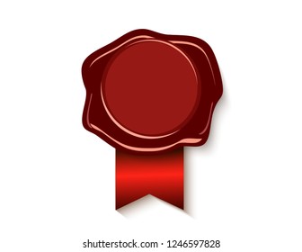 Sealing wax seal isolated