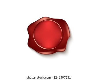 Sealing wax seal isolated