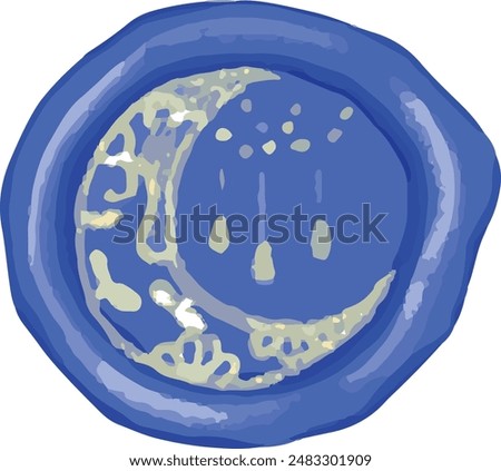 Sealing wax sealing stamp (blue)