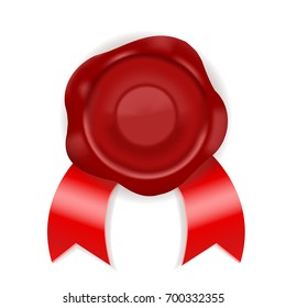 Sealing wax. Vector 3d illustration isolated on white background