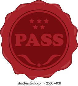 Sealing wax with word pass