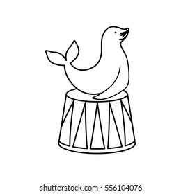 Sealion cartoon animal icon vector illustration graphic design