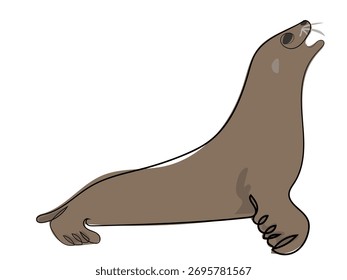 Seals in continuous line drawing