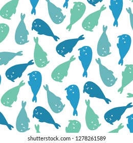  seals cute baby pattern
