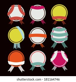 seals design over black background vector illustration