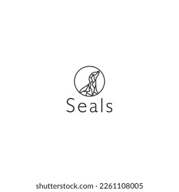 Seals logo icon design vector and flat