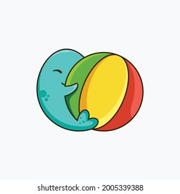 seals mascot character logo design vector illustration