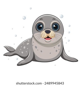 Seals are playful, aquatic mammals known for their streamlined bodies and flippers. They are skilled swimmers, often seen sunbathing on shores or diving gracefully in the ocean.