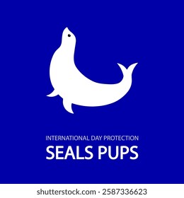 Seals pups protection international day, vector art illustration.