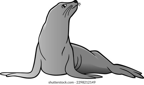 seals vector illustration isolated on white background