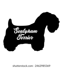 Sealyham Terrier Dog silhouette dog breeds logo dog monogram vector