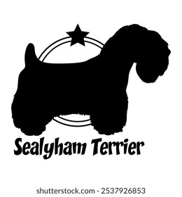 Sealyham Terrier dog silhouette,  dog, dog breeds, logo, vector, silhouette, logo design, animal, illustration, icon, sign, design, black,  symbol, pet