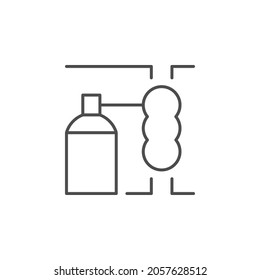 Seam insulation line outline icon