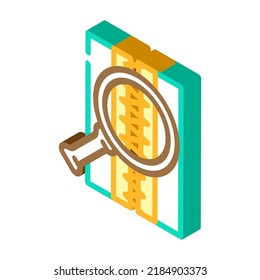 seam quality control sewing isometric icon vector. seam quality control sewing sign. isolated symbol illustration