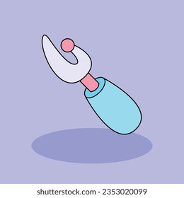 Ilustración de icono de la caricatura vectorial libre de protectores de costura.Diseño de moda Señales y Textos concepto aislado . estilo de dibujos animados planos